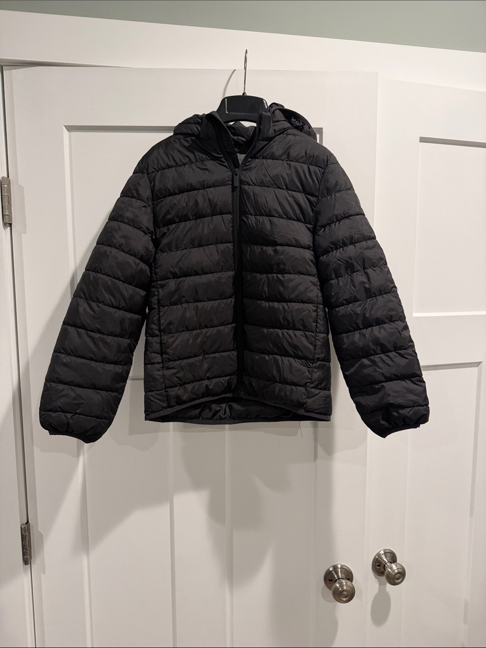 H&M Black Hooded Kids Puffer Jacket